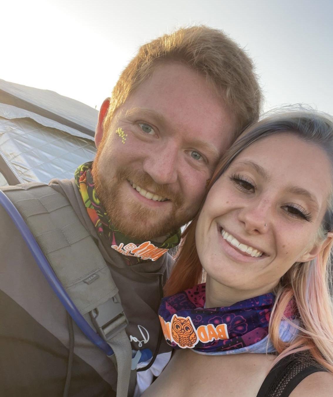Another photo from EDC. James let Mel do glitter on his face for the festival