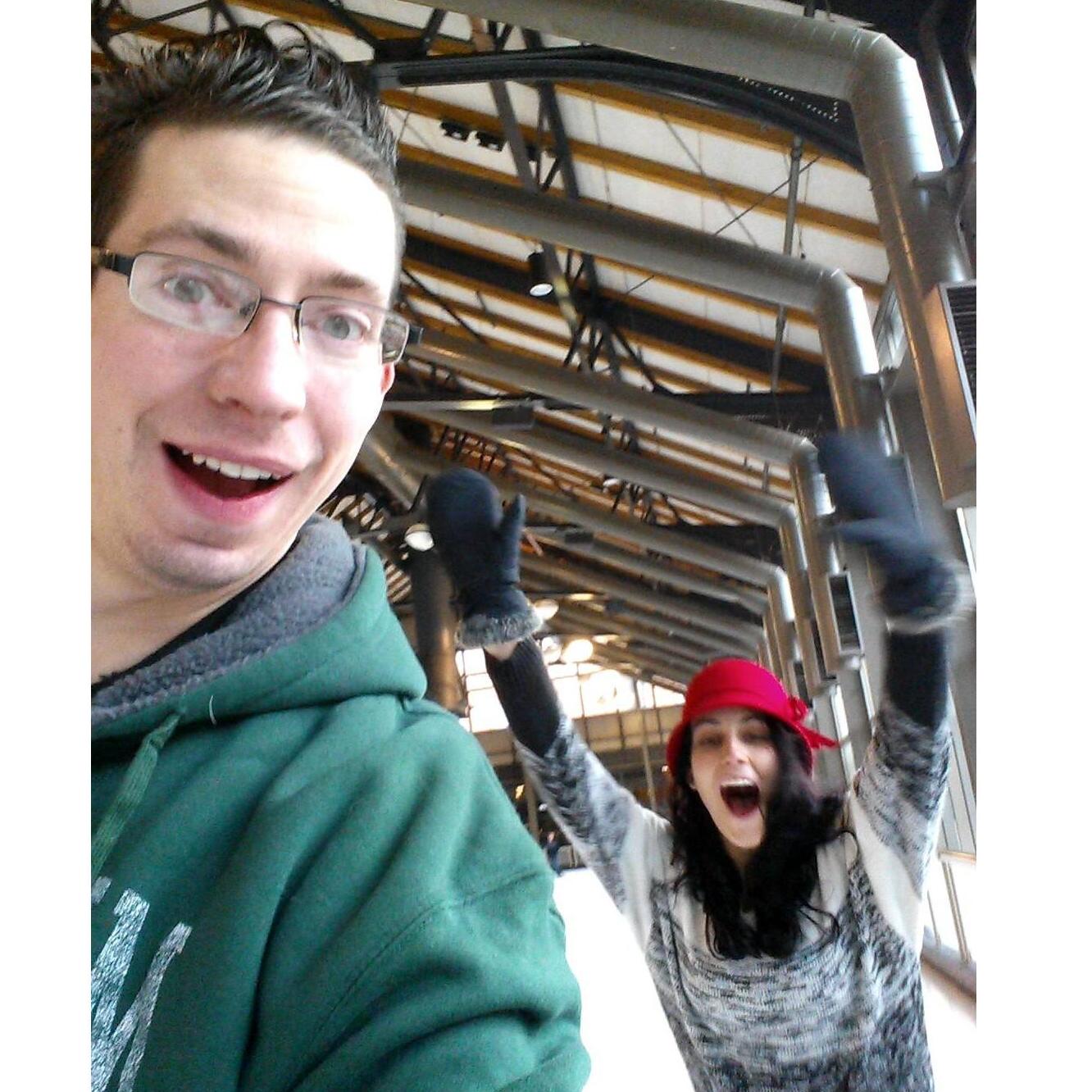 Ice skating date! Alea only fell twice!