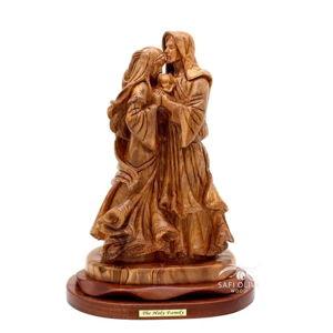 Holy Family Olive Wood Statue