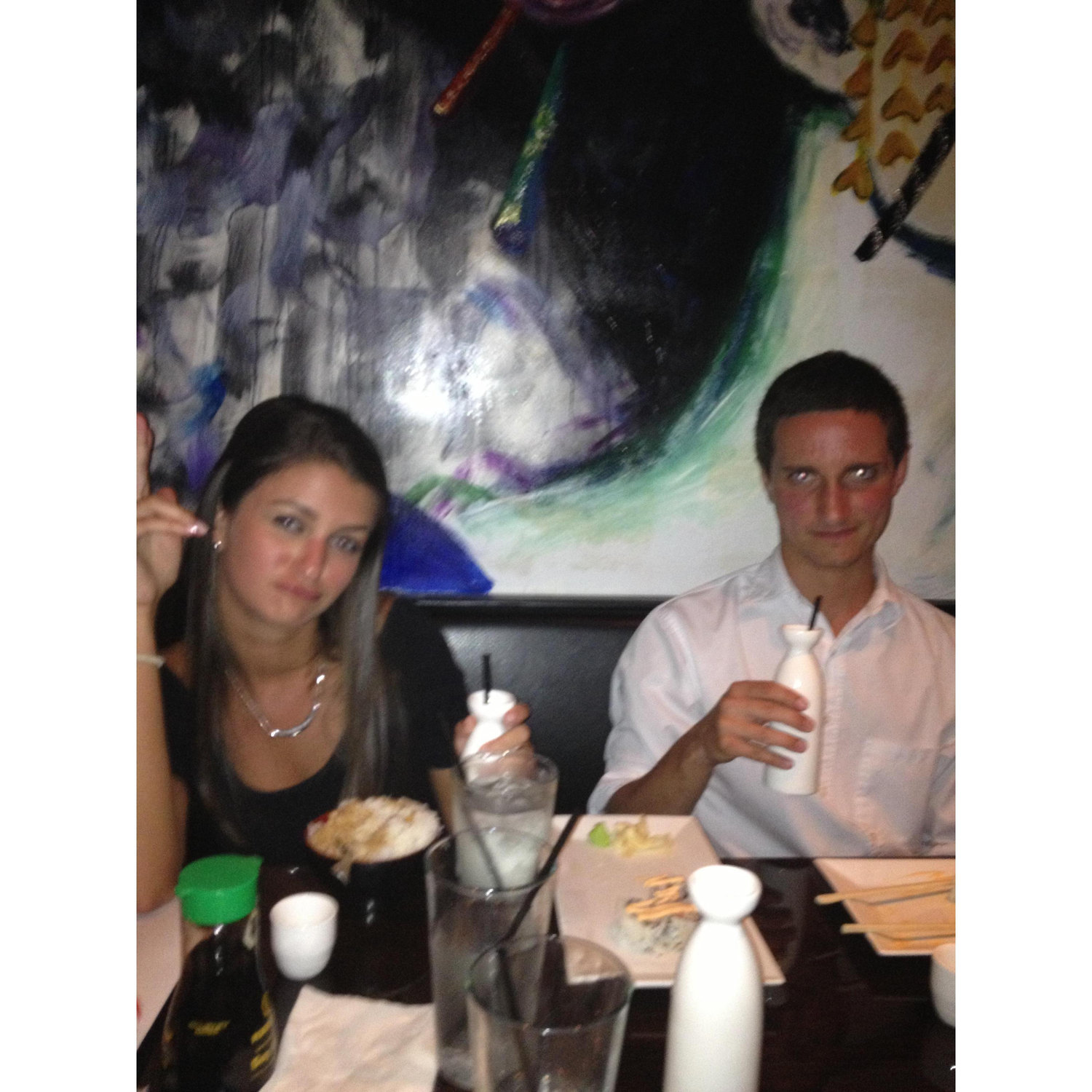 2013
Raph can be seen here still in his Outback uniform, slowly starting to make his move on Kristie!