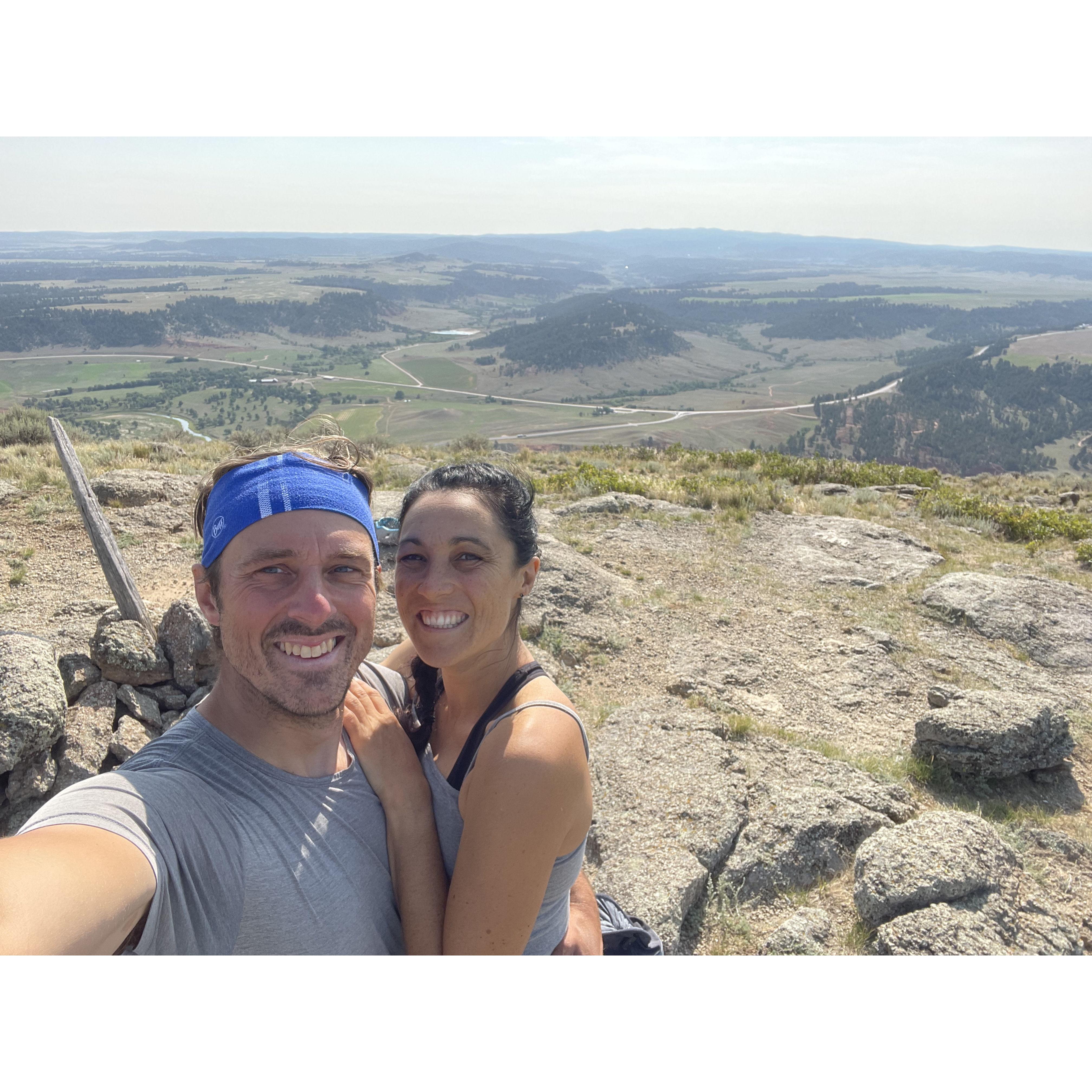 On top of Devil's Tower via the Durrance, Isa's second 50 classic in seven days.