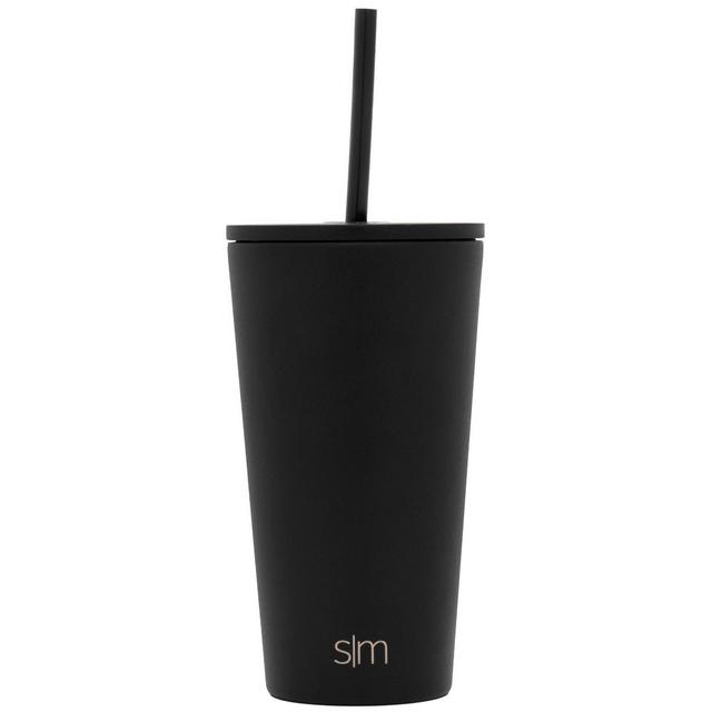 Simple Modern 16oz Classic with Straw Lid Black