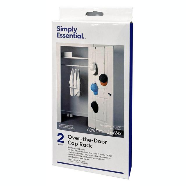 Simply Essential™ Over-the-Door Cap Rack in Bright White (Set of 2)