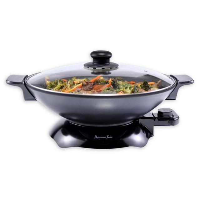 Professional Series® 16.5-Inch Nonstick Electric Wok Chef Pan in Black