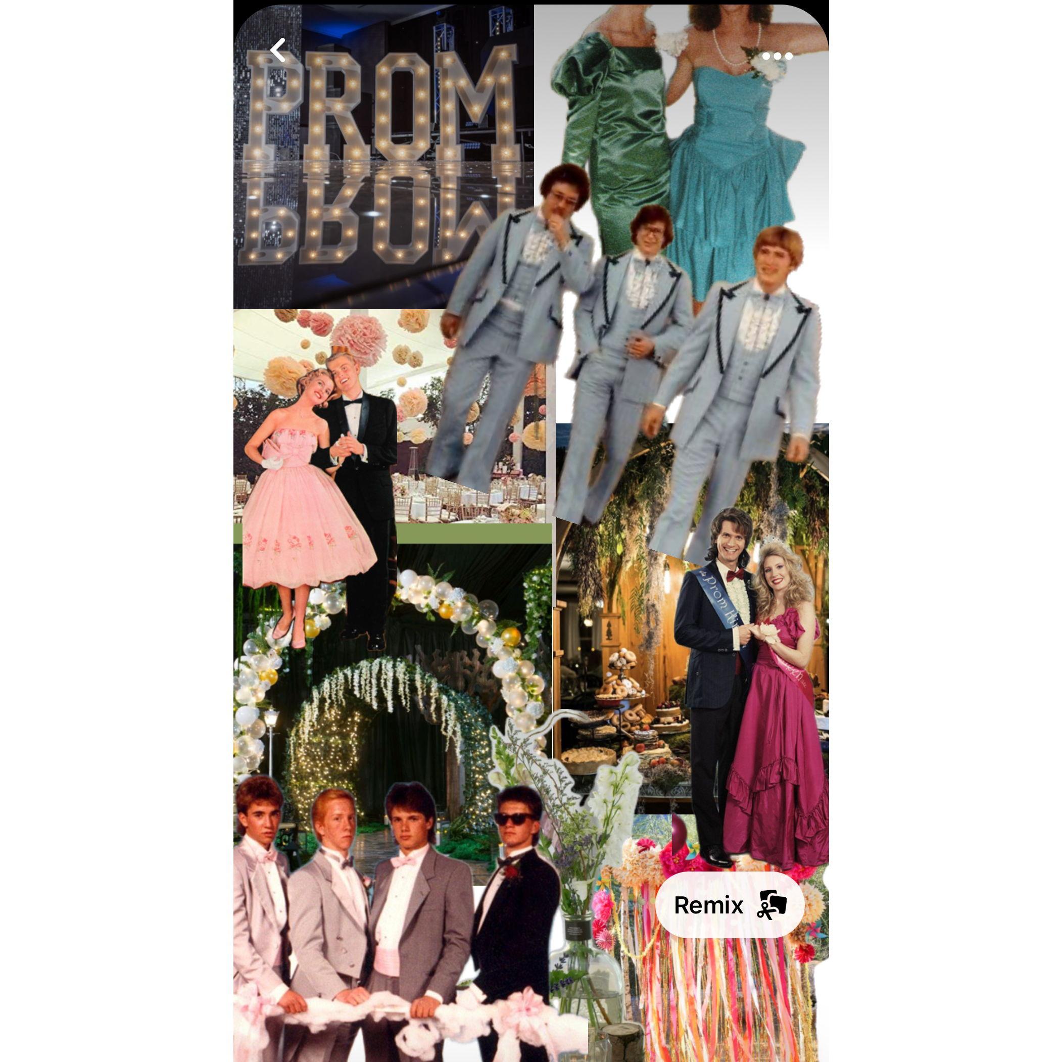 Mood Board - The Vibe for our Prom. Vibrant, Fun, Lots of dancing, and full of Life