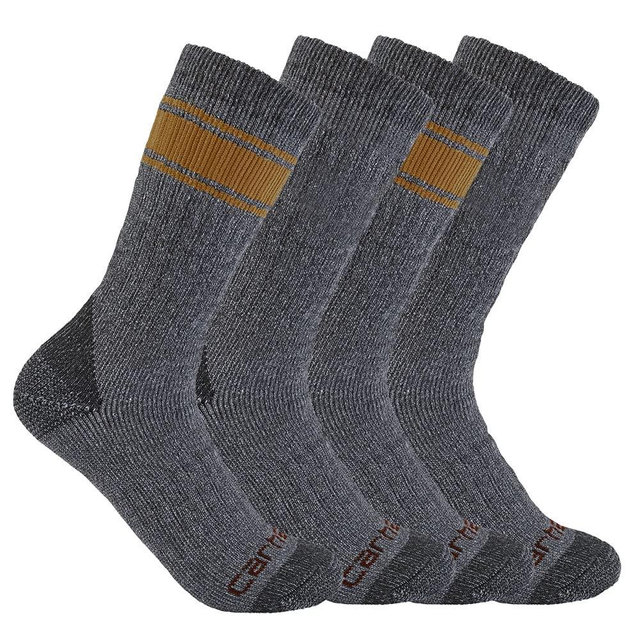 Carhartt Men's Heavyweight Crew Sock 4 Pack