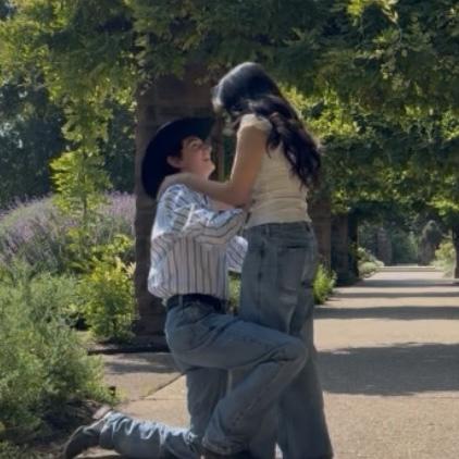 When he popped the question!