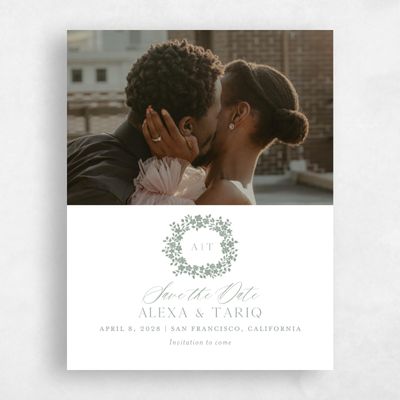Sage, Green Wedding Save the Date - Tiglio Photo