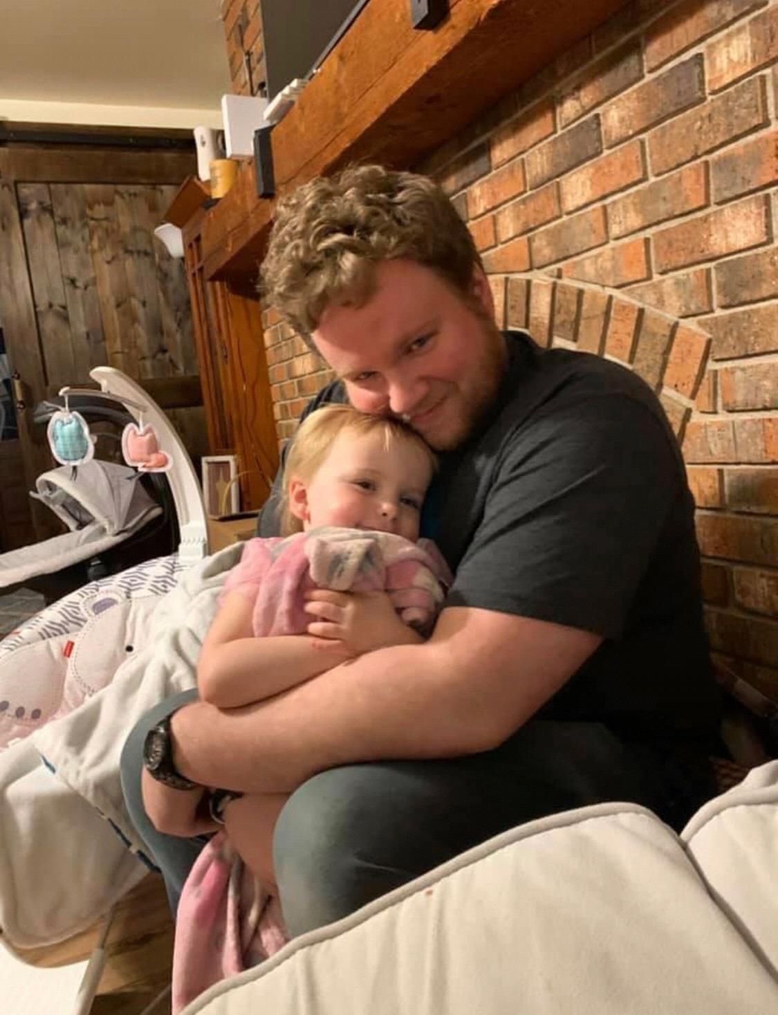 Jacob with his niece, flowergirl Breanna