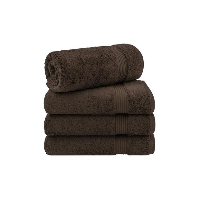 American Soft Linen Bekos 4 Pack Bath Towel Set, 100% Cotton Bath Towels for Bathroom, Brown
