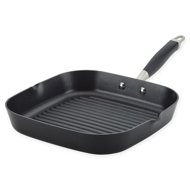 Anolon® Advanced Home Nonstick 11-Inch Hard-Anodized Aluminum Deep Square Grill Pan in Onyx