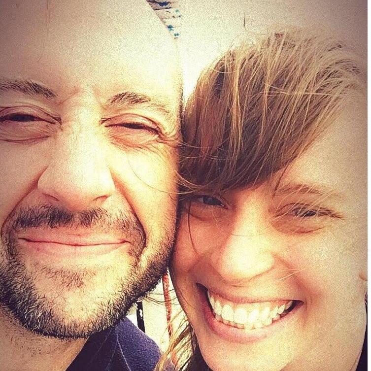 Practicing for our next windblown Vogue cover.