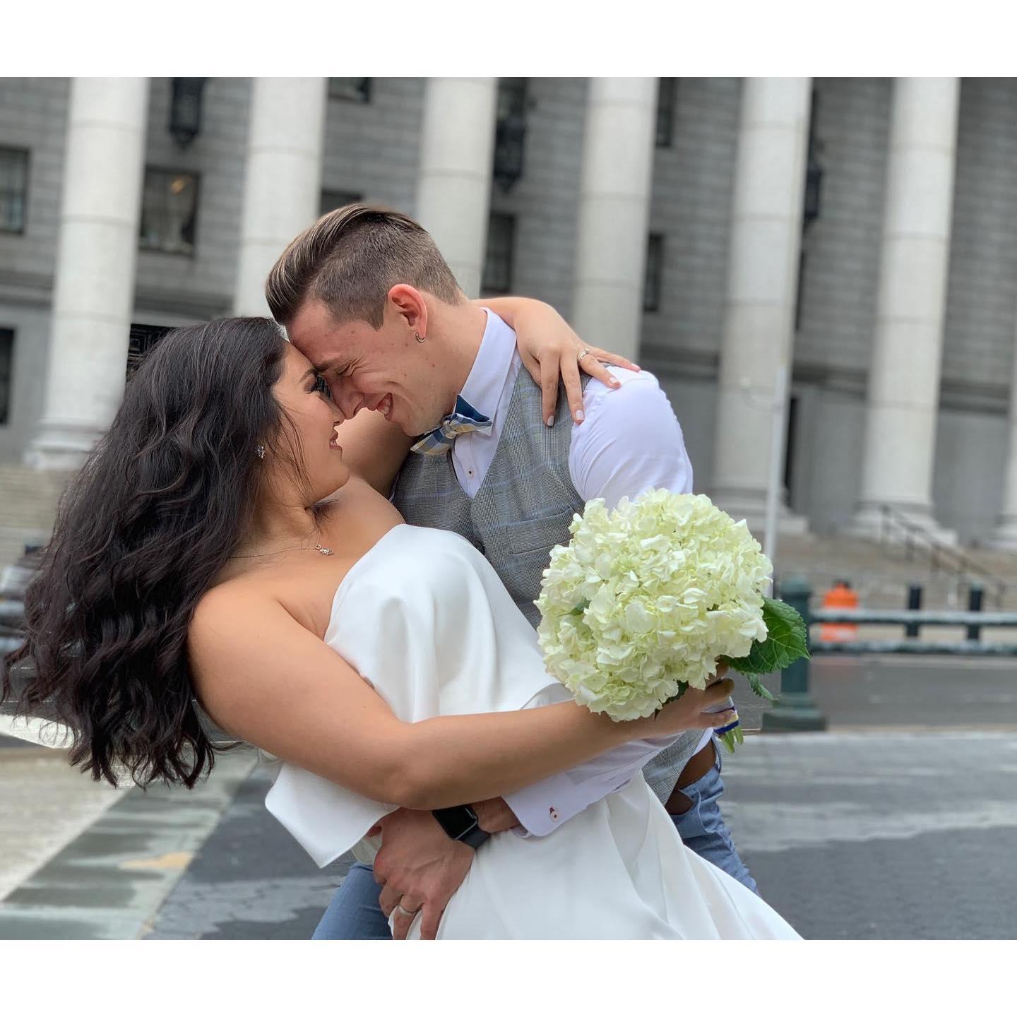 Our small intimate SURPRISE wedding at City Hall in New York City - 6/21/2019