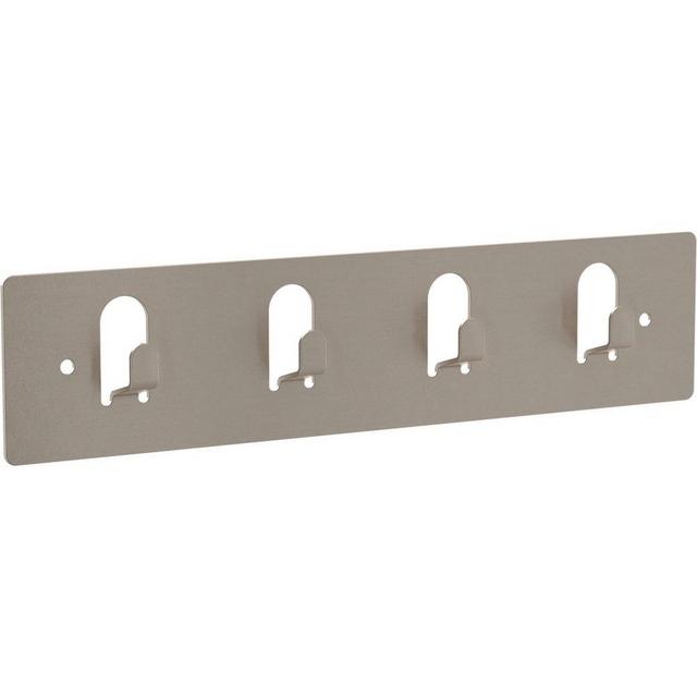 Better Homes & Gardens Wall Mounted Cut Out Key Tidy Hook Rack, 4 Hooks, Stain Nickel