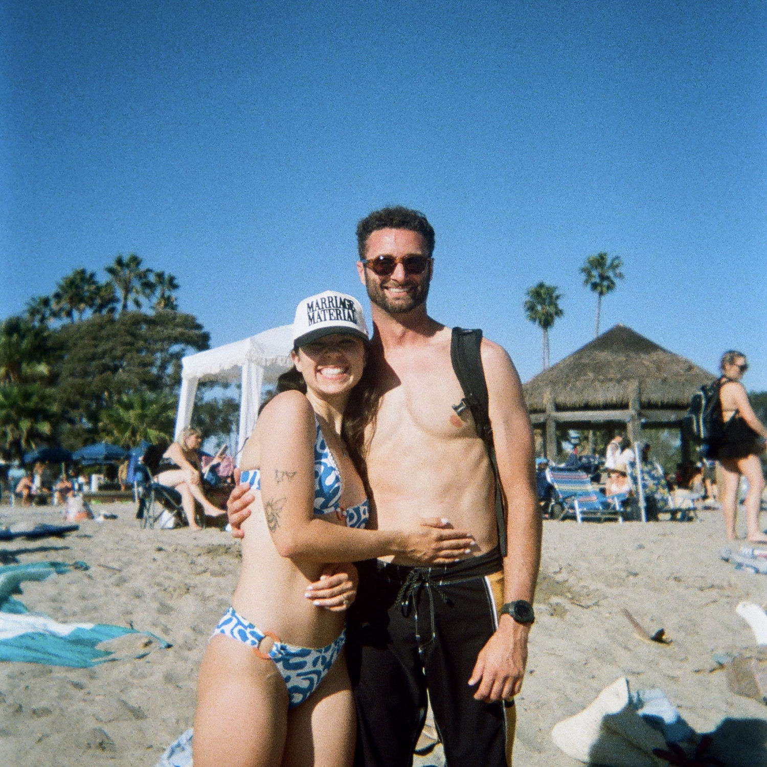 You can always find us at the beach. (The day after we got engaged!)