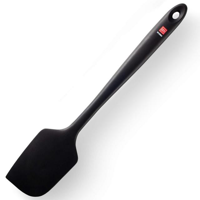 All-New Seamless Series Pro 14" Extra Large Silicone Spatula By DI ORO - 600°F Heat-Resistant Seamless Rubber Spatula - Perfect for Baking, Cooking, Scraping - Award-Winning Design (BLACK)