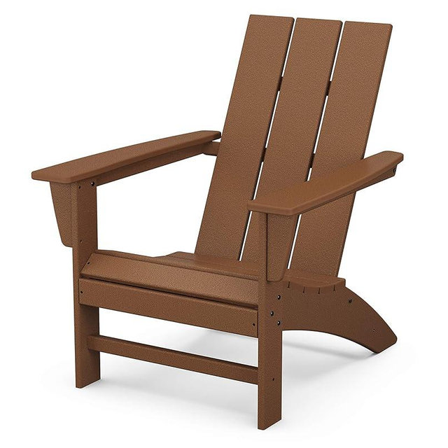 POLYWOOD AD420TE Modern Adirondack Chair, Teak