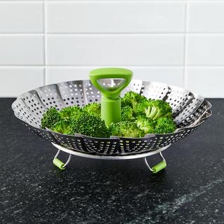 Stainless Steel Vegetable Steamer with Silicone Feet