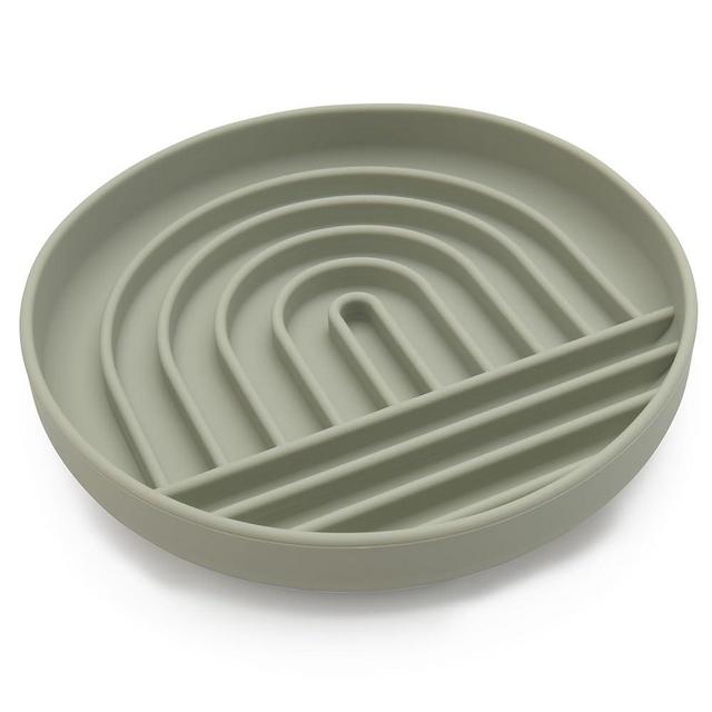 Should We Go? - The Slowdown Bowl - Silicone Slow Feeder for Dogs & Puppies, Slow Eating, Modern Lick Mat Design, Reduces Gulping, Dishwasher Fit, for All Breed, Mealtime Challenge, Large-Sage
