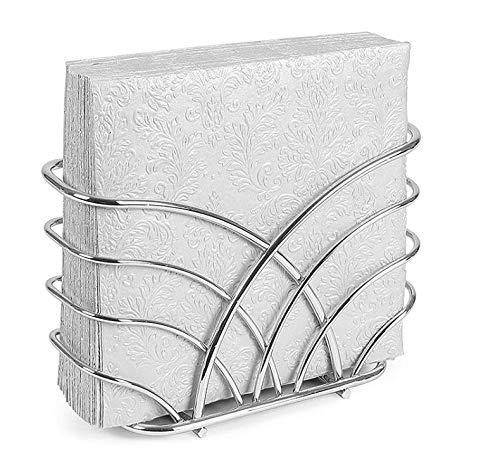 LEVIMETREE Silver Napkin Holder - Stainless Steel Napkin Holders for Tables Modern Serviette Holder Tissue Dispenser Perfect for Outdoor Events - Dining Table Napkin Holder for Kitchen