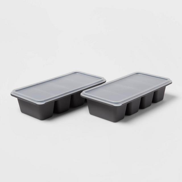 2 Cup Freeze Cube Molds with Lid Makes four 1/2-cup portions - Made By Design™