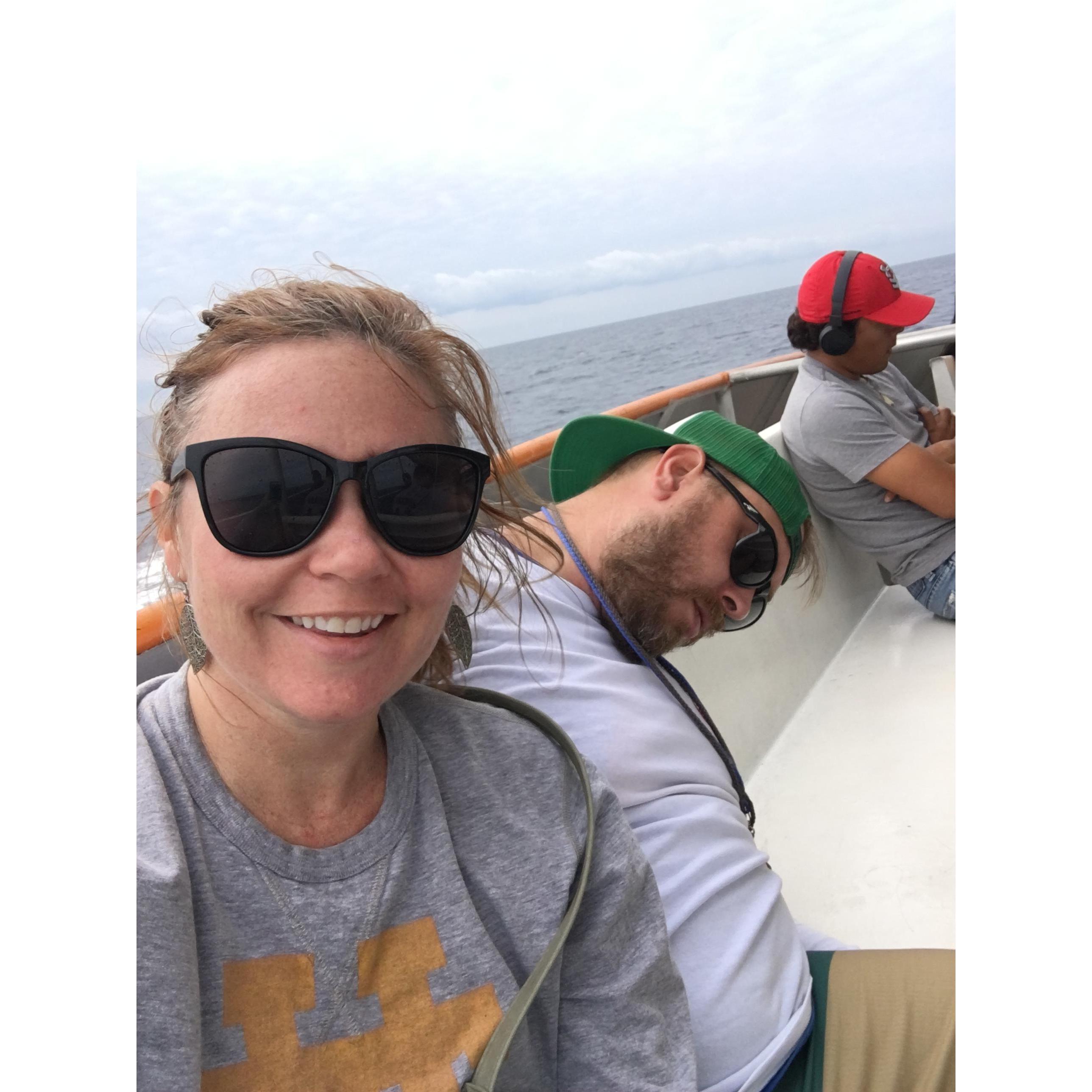 Andy taking a quick nap on the ferry to Cozumel.