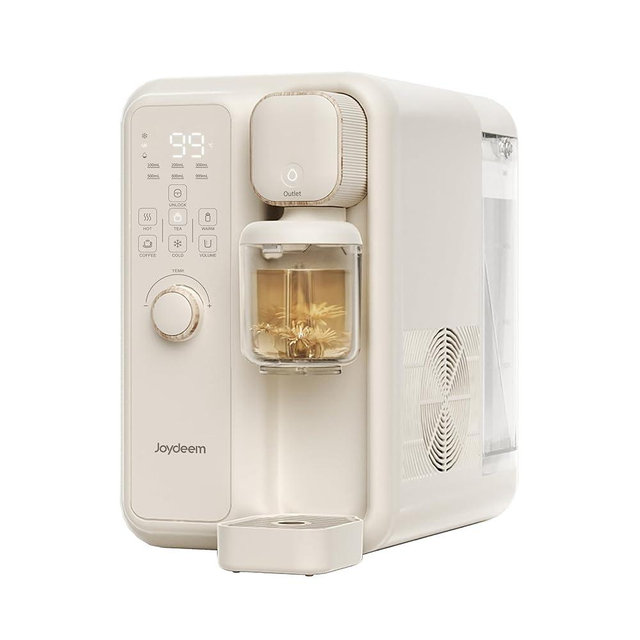 Joydeem Instant Hot & Cold Water Dispenser, Automatic Tea & Coffee Brewer, Adjustable Temperature and Volume, BPA Free, 3.5L 120Oz
