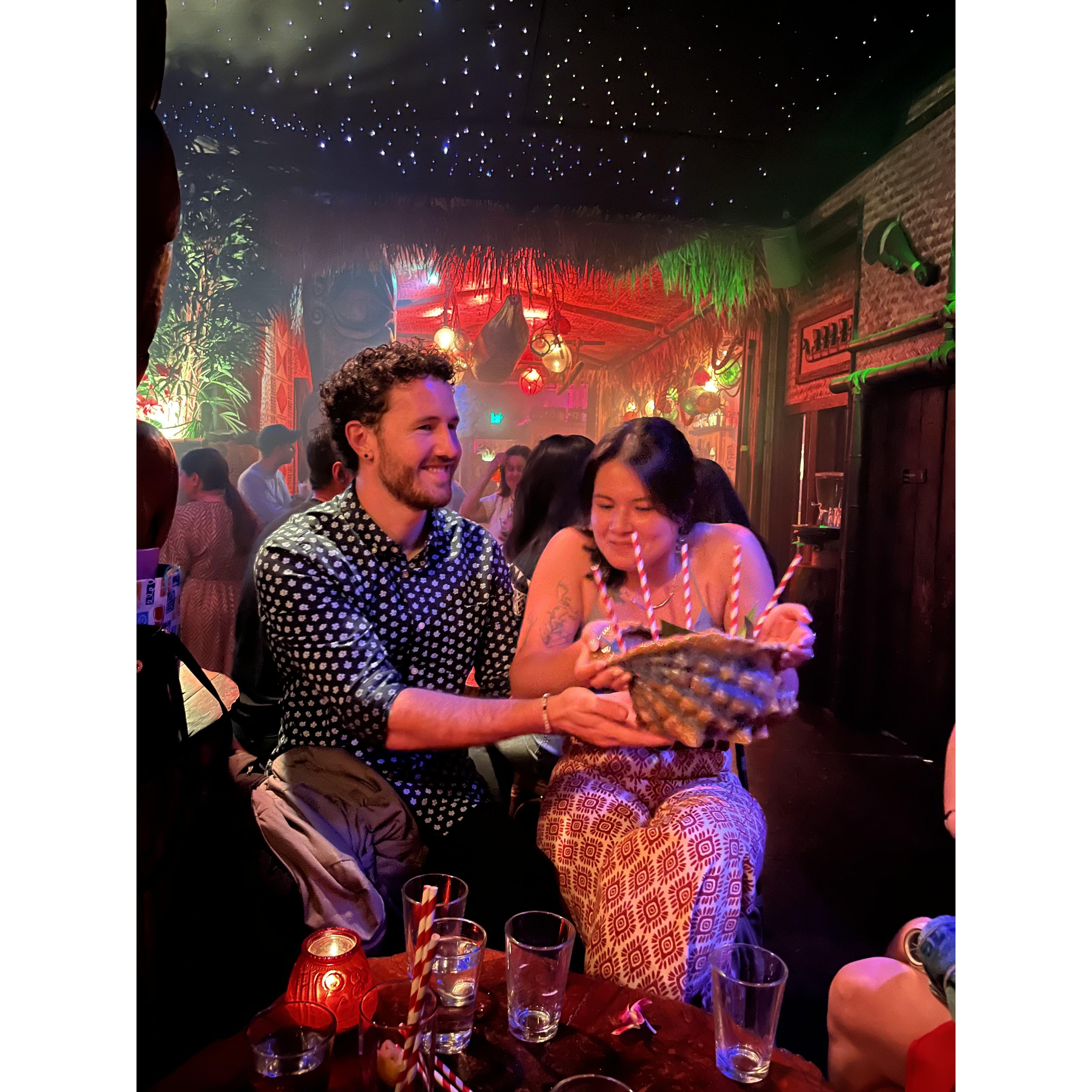 Katie's birthday in San Francisco - she doesn't want to share