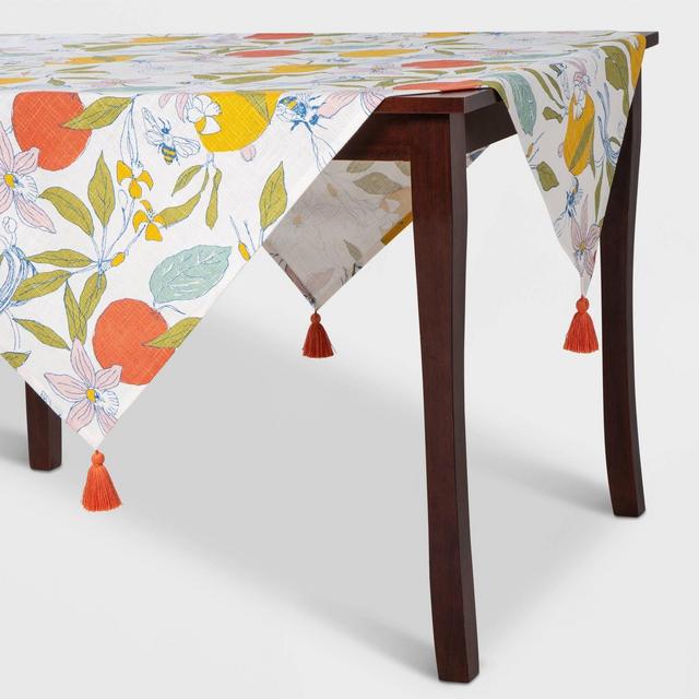 Lemon & Bee Floral Table Throw - Opalhouse™