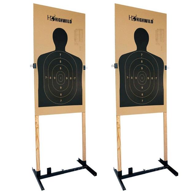 H Shape Adjustable Paper Target Stand Base - 2 PACK