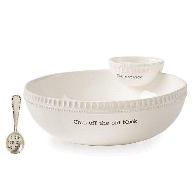 Mud Pie Chip Off the Old Block Stacked Chip & Dip Set