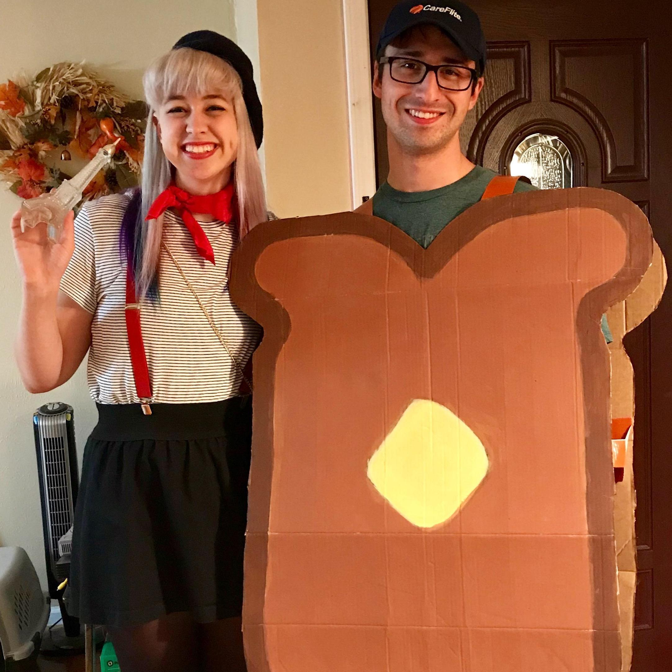 Halloween 2018, Grant and Bailey dressed up as French Toast.