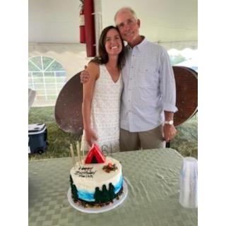 Rehearsal Dinner birthday cake for Zach's dad, and best present ever!