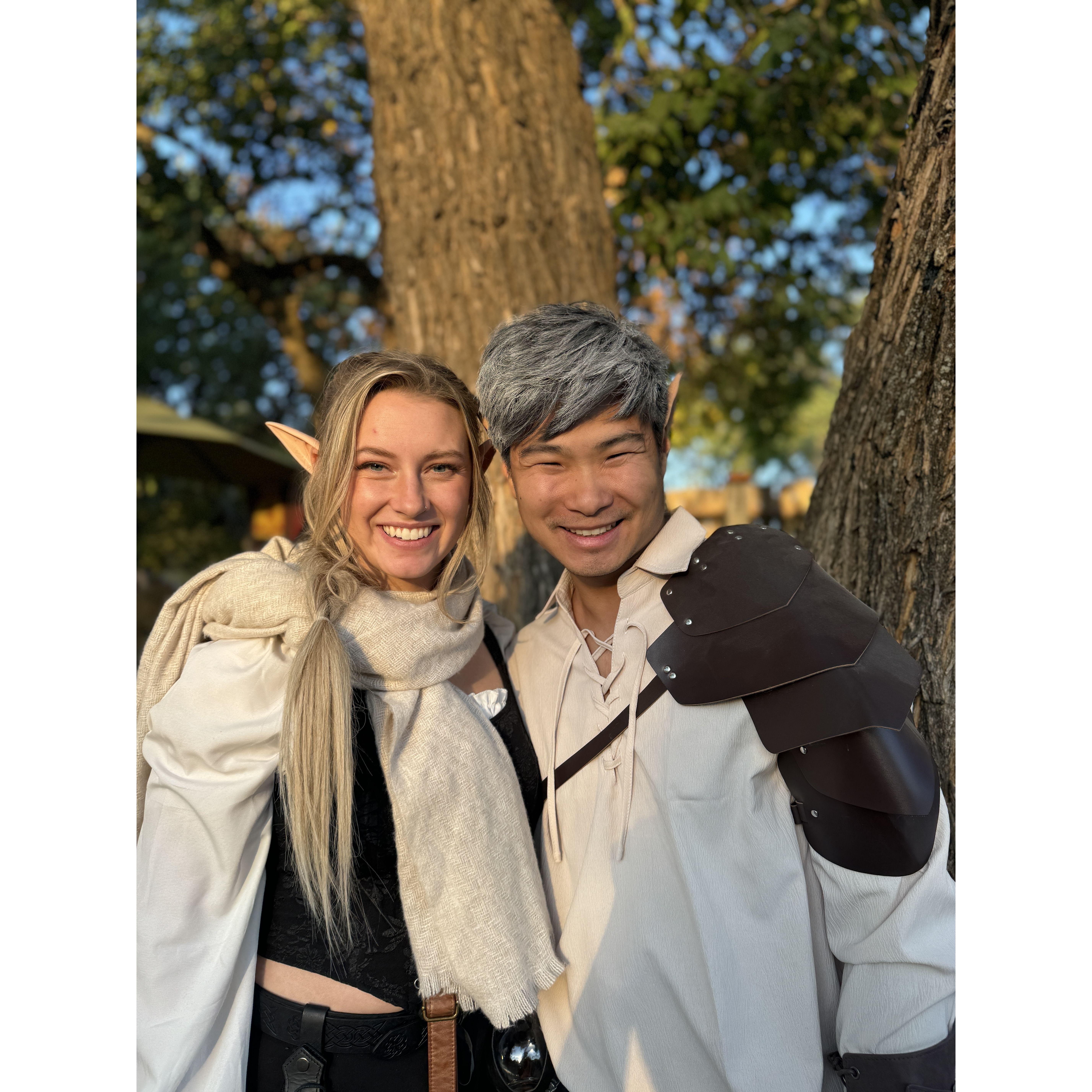 We dressed up as our DnD characters for a Renaissance Festival