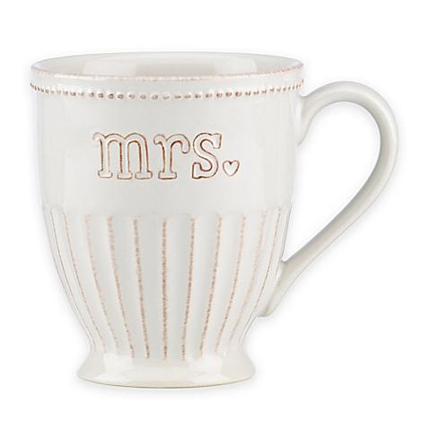 Lenox® French Perle "Mrs." Mug in White