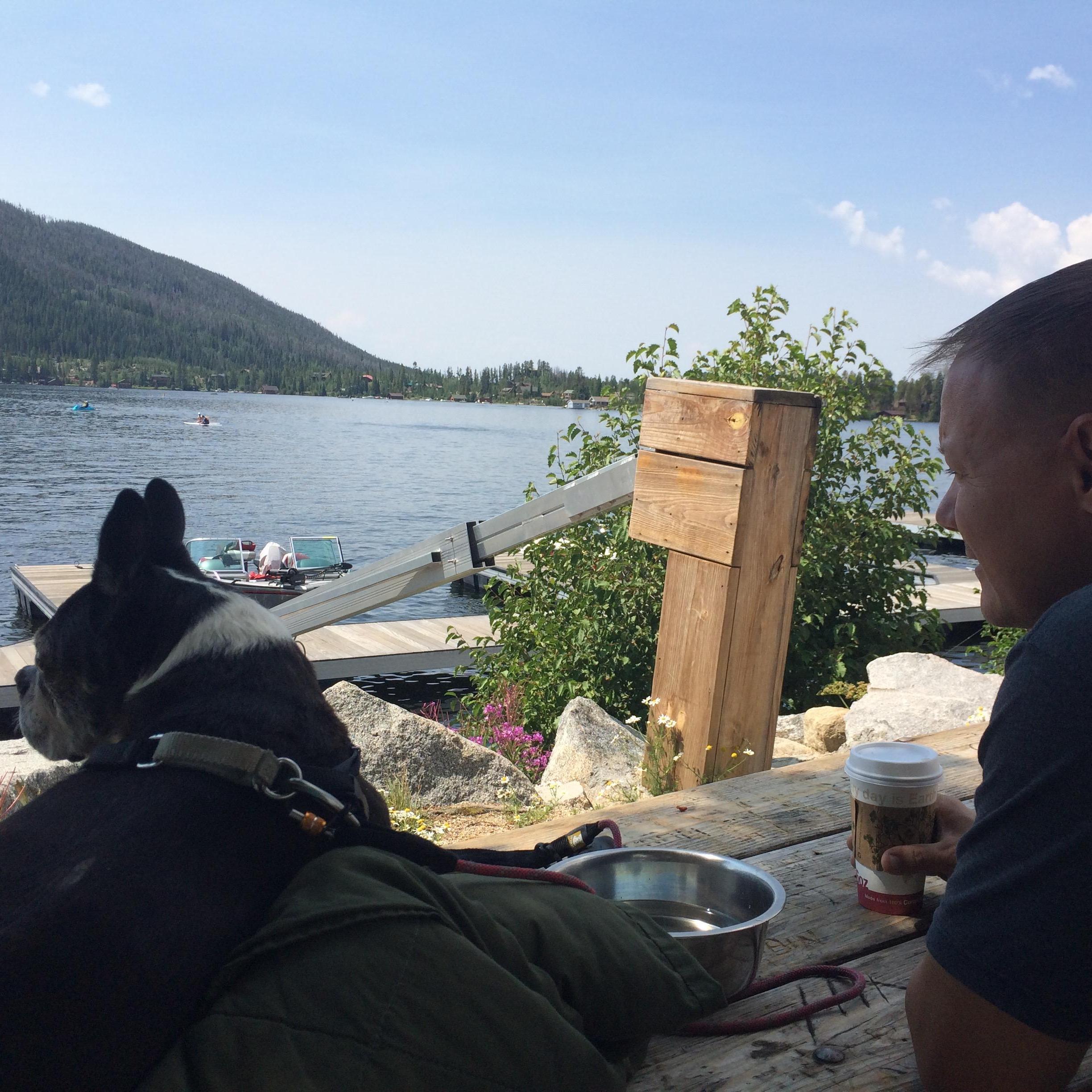 David and Jimmy, just soaking in the beauty and peacefulness of Grand Lake.