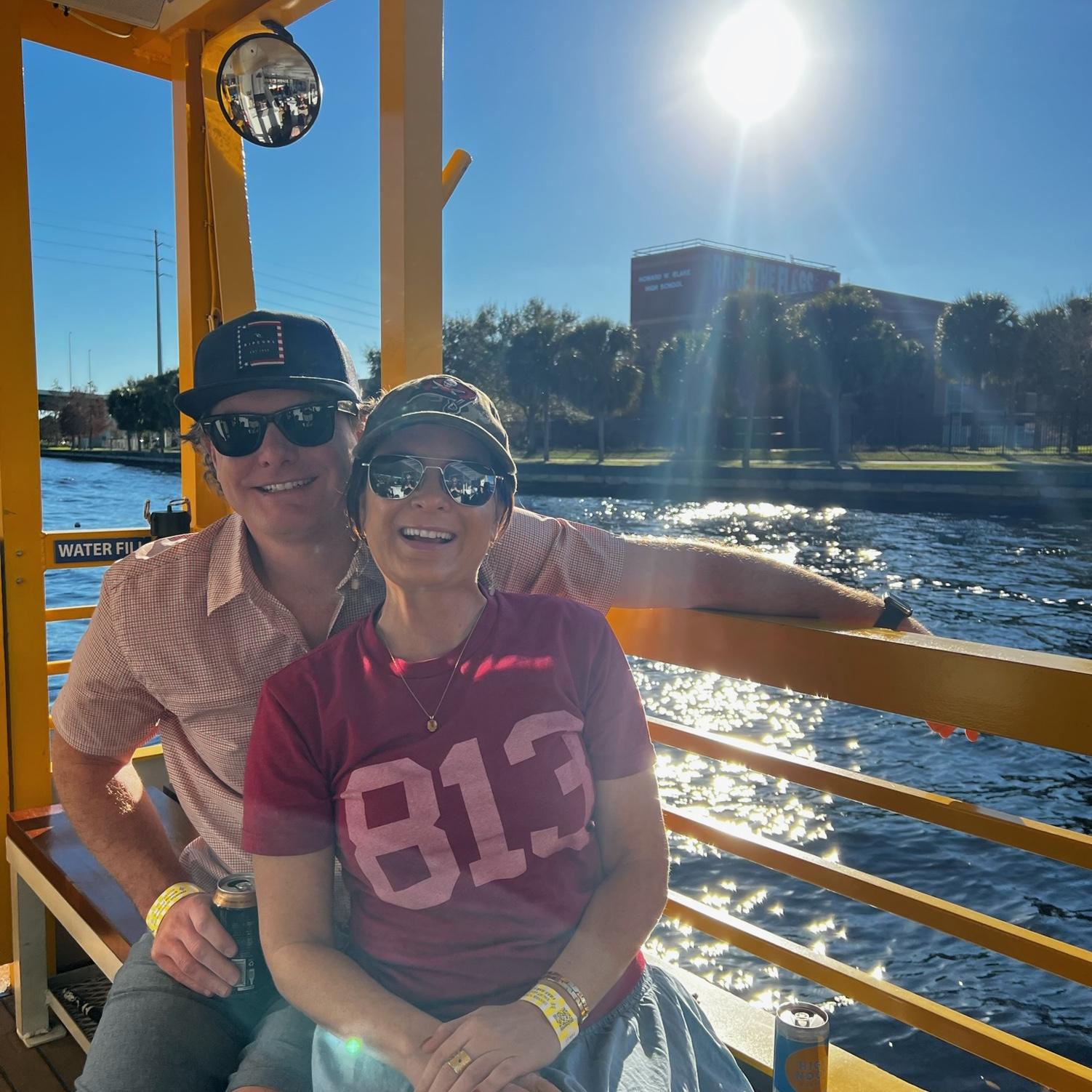 Playing tourist in Tampa. Riding on the hop on hop off water taxi.