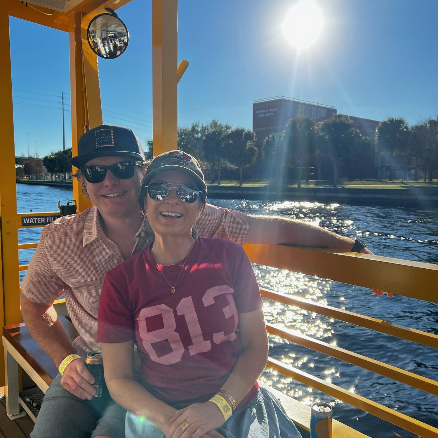 Playing tourist in Tampa. Riding on the hop on hop off water taxi.