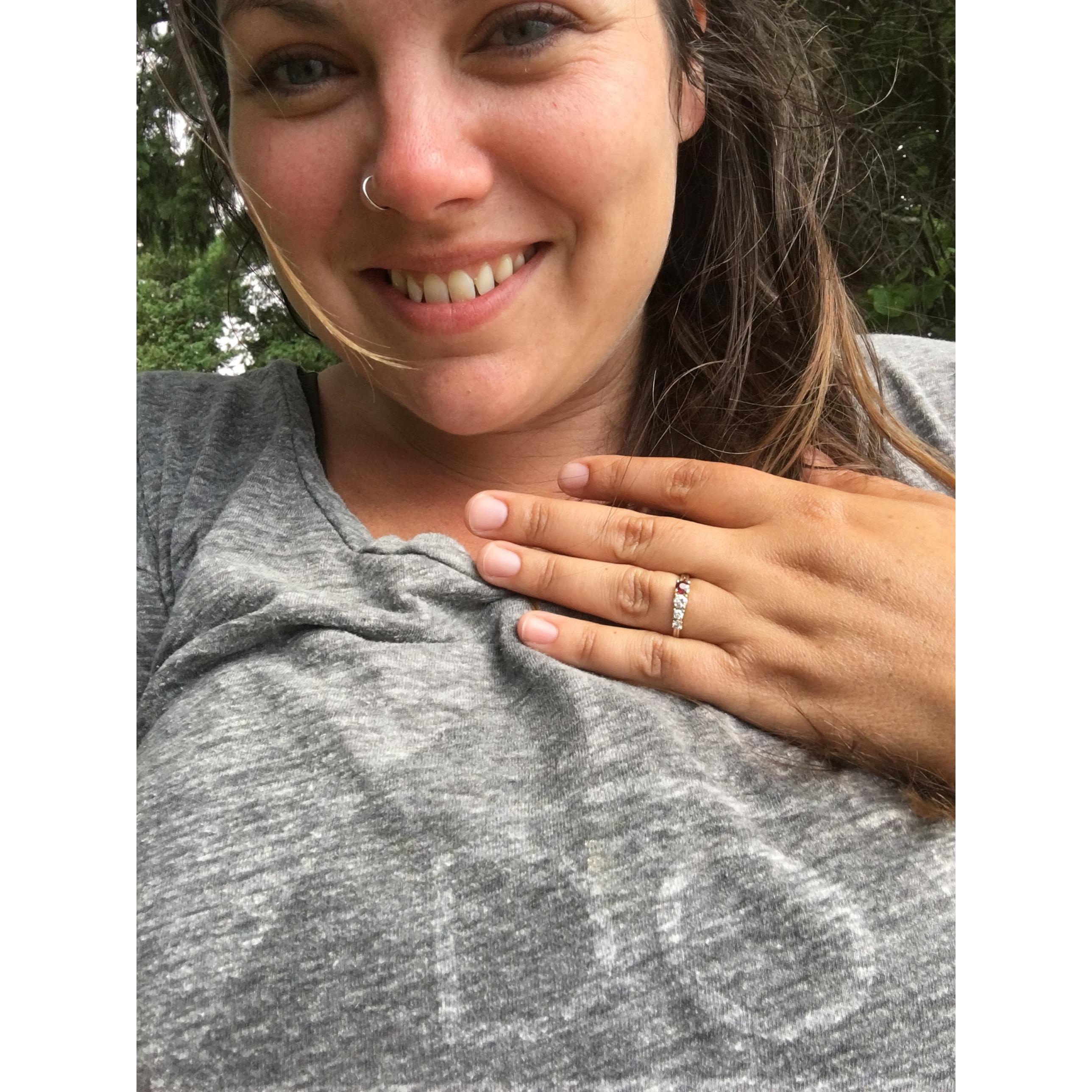 Kim happened to wear a shirt that said "I do what I want" on this special day. We cropped the photo appropriately.
Bellaire, MI July 17, 2018