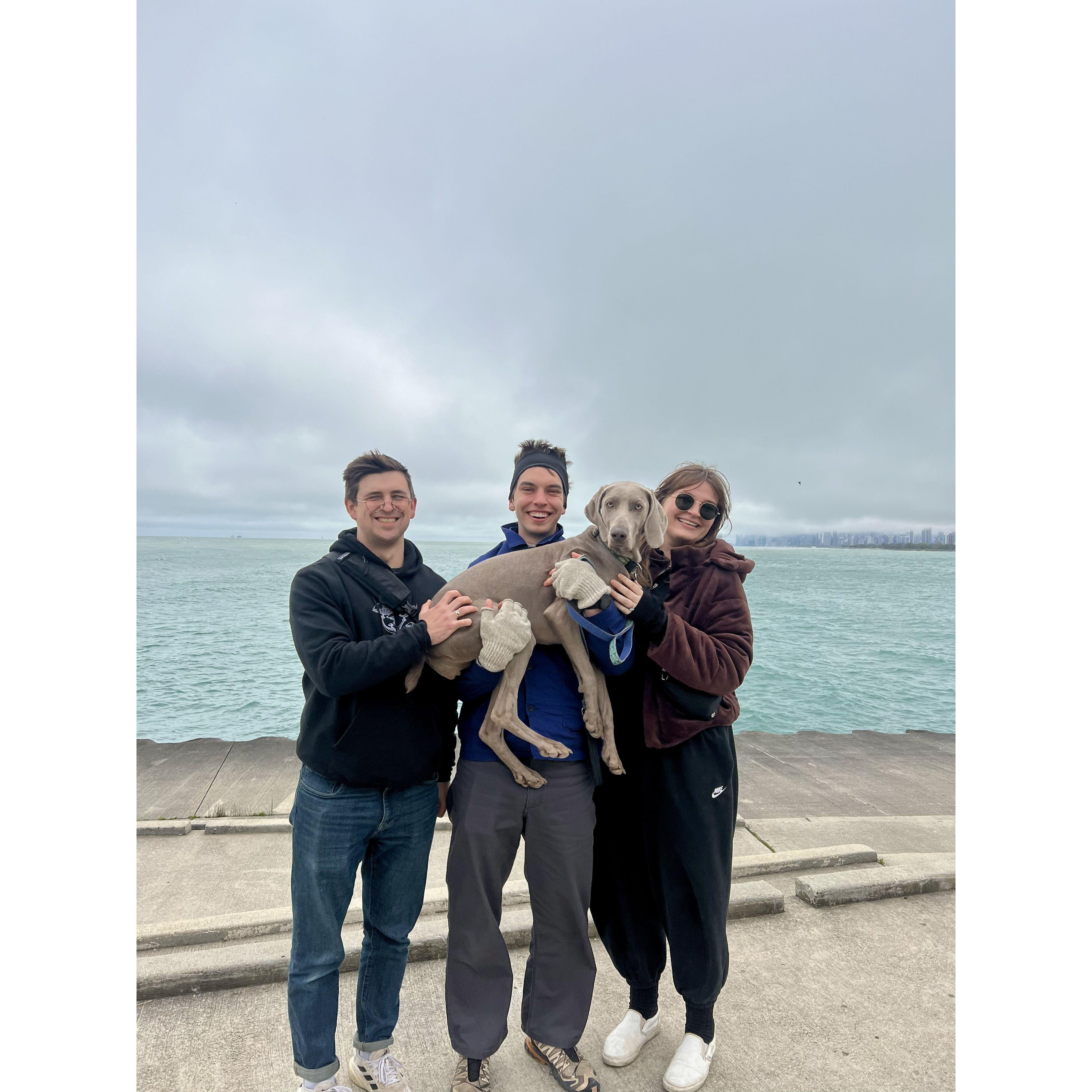 2025 - a trip to Chicago to visit Peter, Elliane, and Gabe. Ft: Blue - the dog inspired by Gabe's "Olive dog sitting" days.