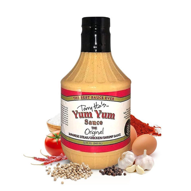 Terry Ho's Yum Yum Sauce Original - Sweet and Tangy Mayonnaise-Based Sauce for Dipping, Marinade, and Dressing - Cocktail Sauce for Shrimp, Japanese Steak, Chicken, Pork, and Vegetable Salad - 32oz (Pack of 1)