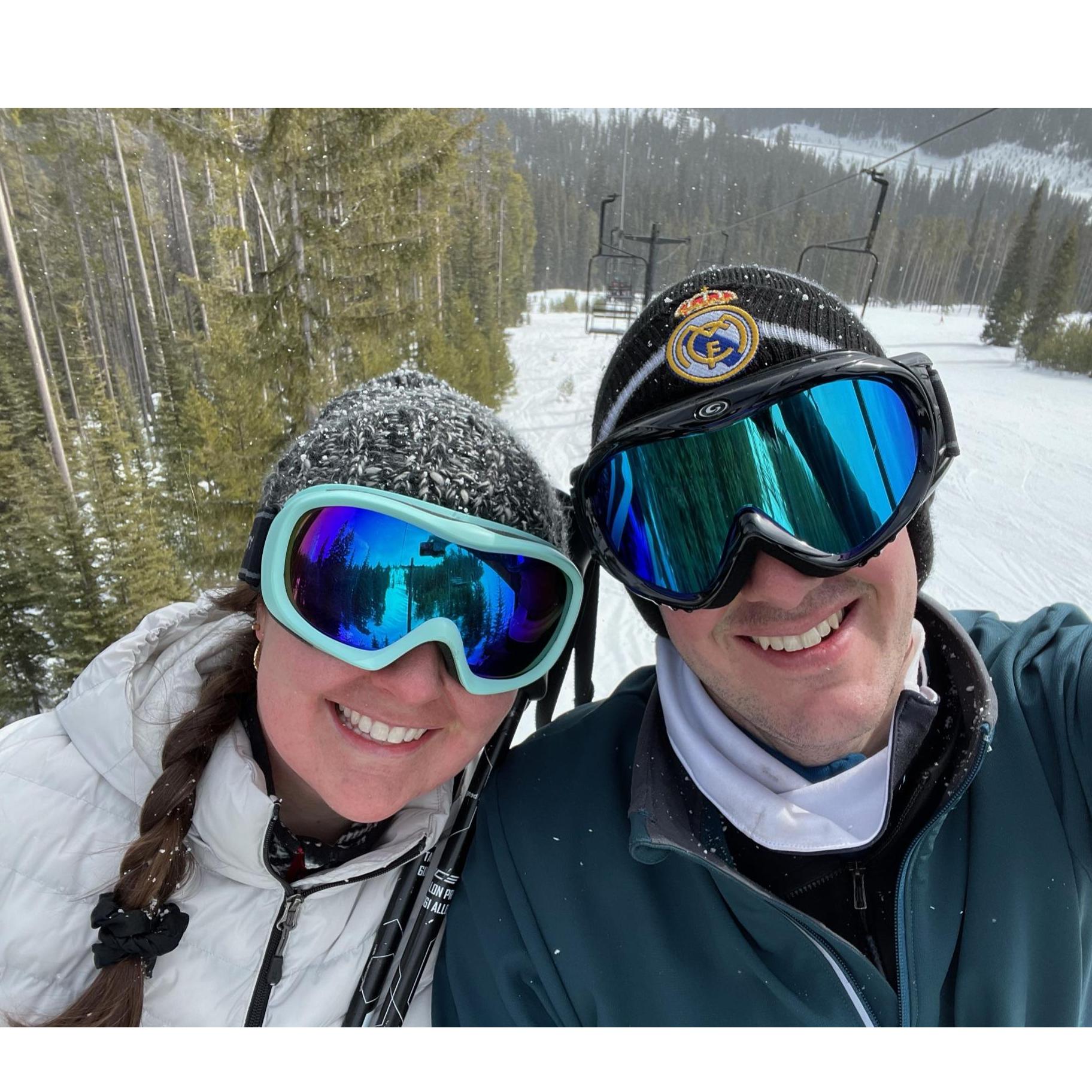 First ski trip together at Lost Trail Ski Resort in MT!