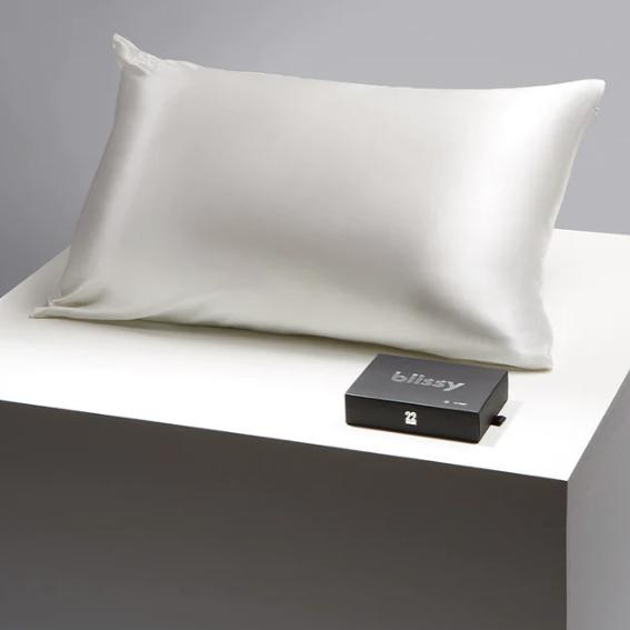 Blissy 100% Mulberry Silk Pillowcase - White - Queen