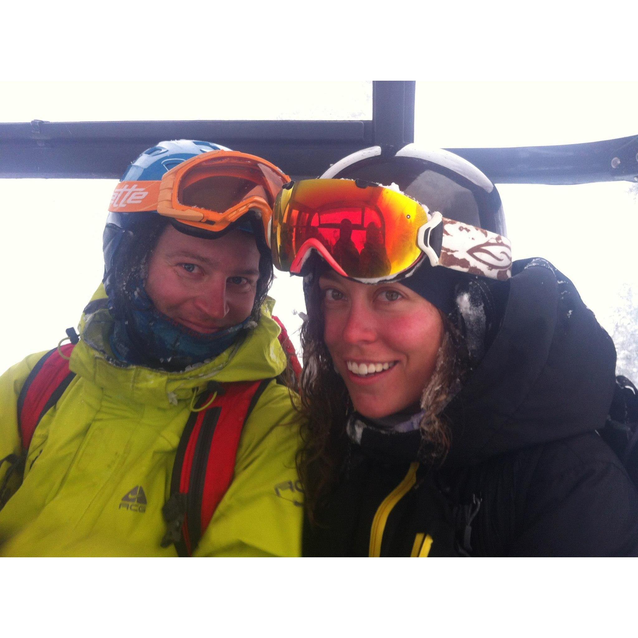 Our first ski trip in the northern hemisphere together was to Jackson Hole. Big surprise, we skied powder and shared it with our special friend Hannah Whitney.