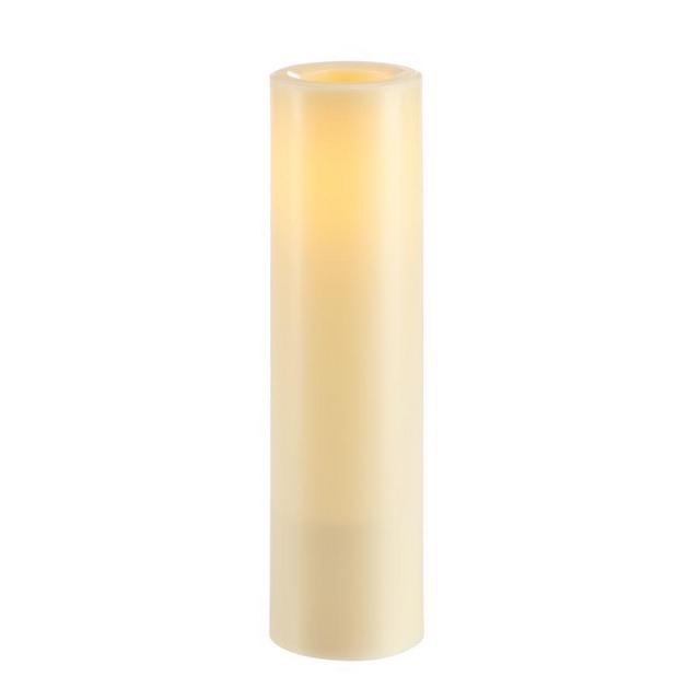 Standard Flameless Outdoor Pillar Candle, Ivory - 3.25 x 12
