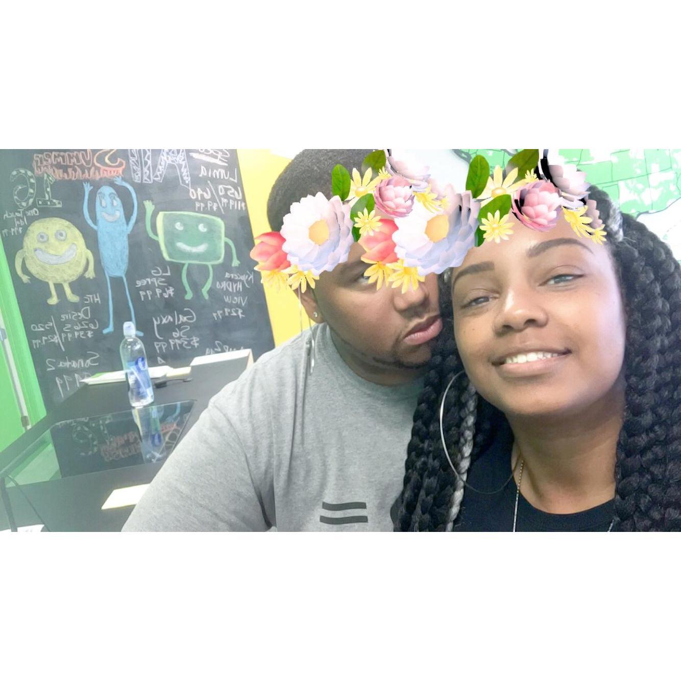 Times when he would stop by my job when I worked at Cricket Wireless in 2016