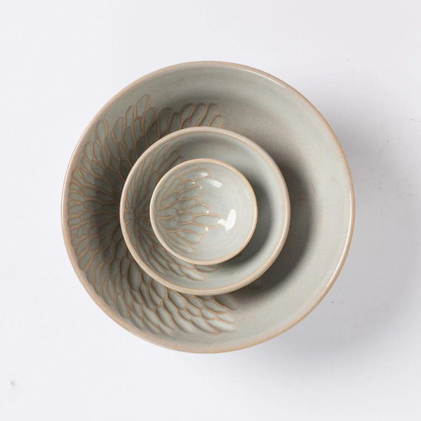 Rookwood Pottety Emilia Bowl Set of 3, Misty Moon