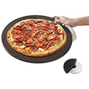 Heritage, Black Ceramic Pizza Stone 15"