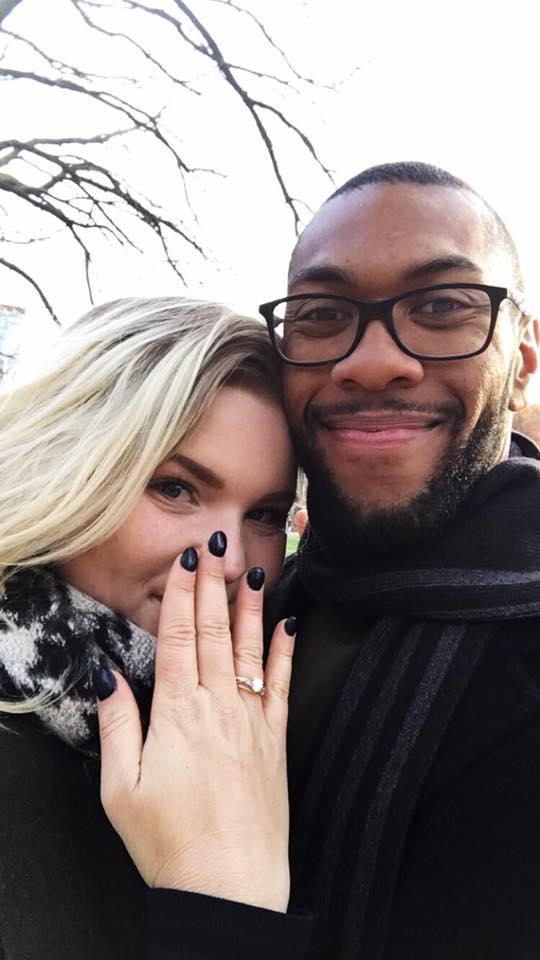 Right after Marc proposed. This is the first photo we shared with friends and family.