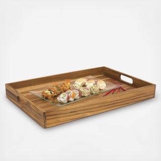 Teak Serving Tray with Handles